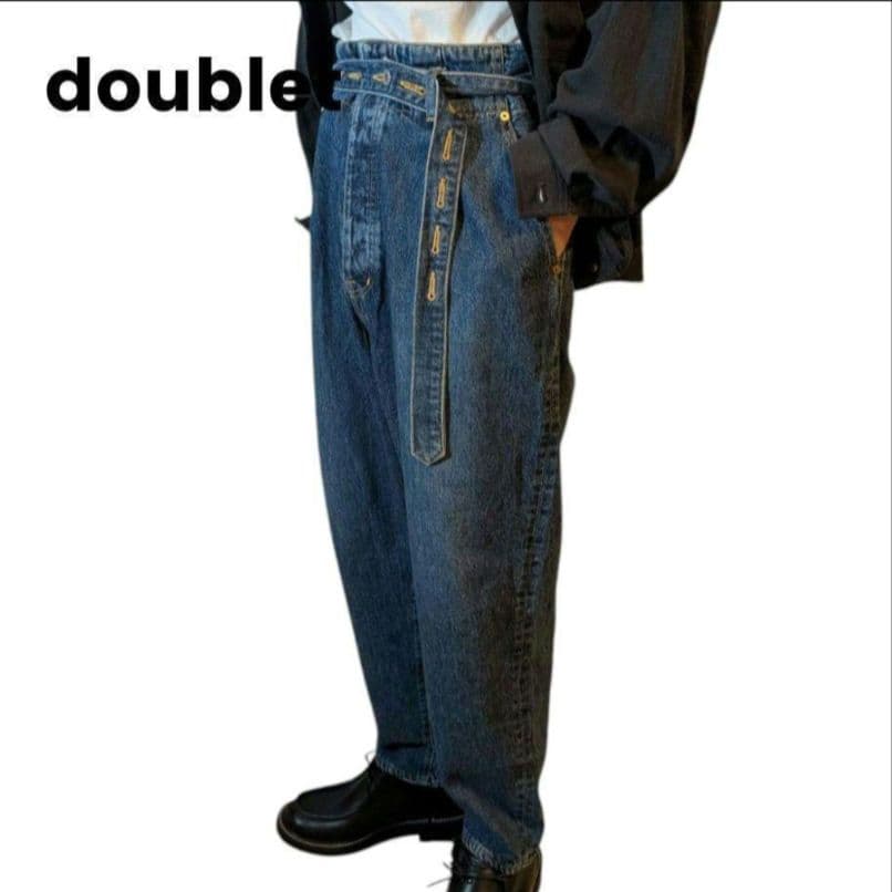【doublet】SILK DENIM WIDE TAPERED TROUSER