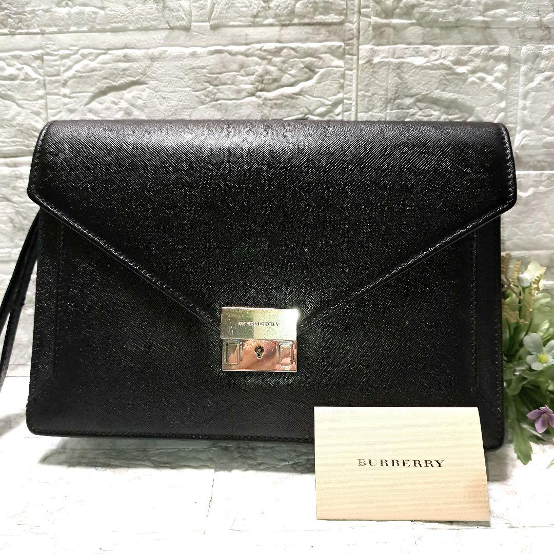 ✨️美品✨️BURBERRY バーバリー　クラッチバックセカンドバック　黒