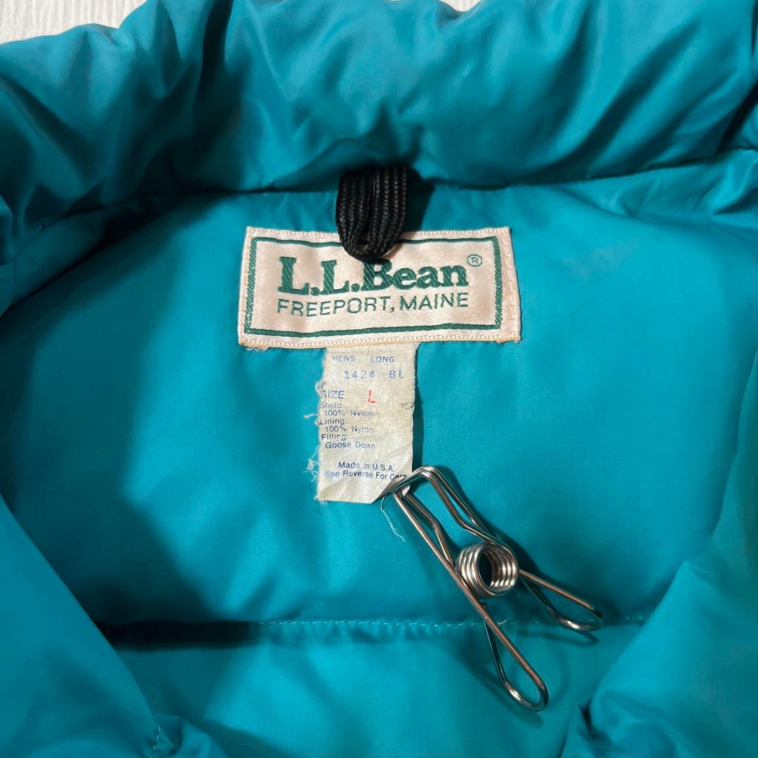 Y*u様 80s USA製 L.L.BEAN ダウンベスト ターコイズブルー レ