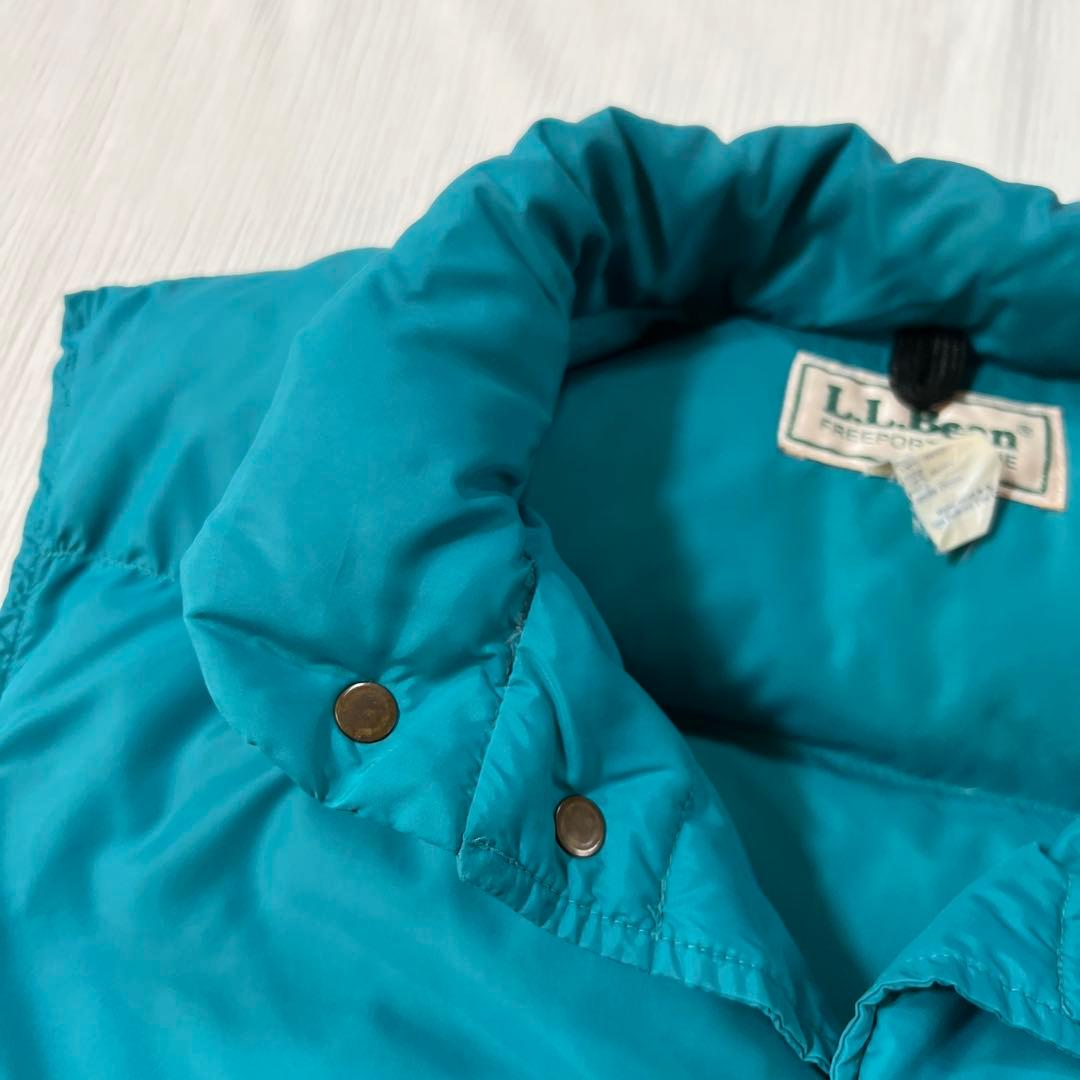 Y*u様 80s USA製 L.L.BEAN ダウンベスト ターコイズブルー レ