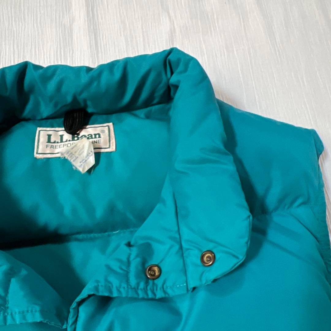 Y*u様 80s USA製 L.L.BEAN ダウンベスト ターコイズブルー レ