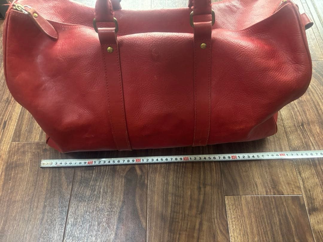 【polo ralph lauren】レザー ボストンバッグ レッド