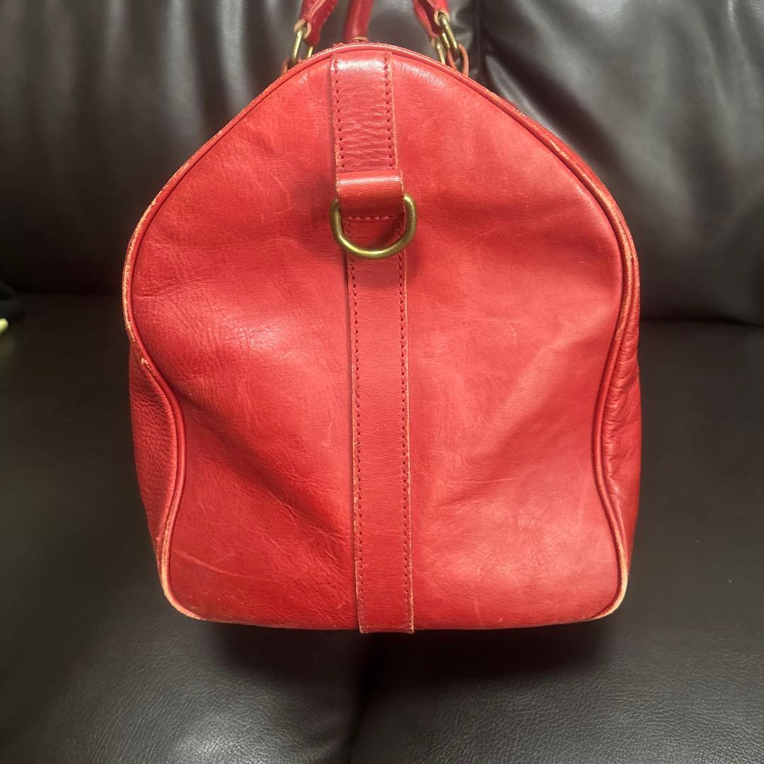 【polo ralph lauren】レザー ボストンバッグ レッド