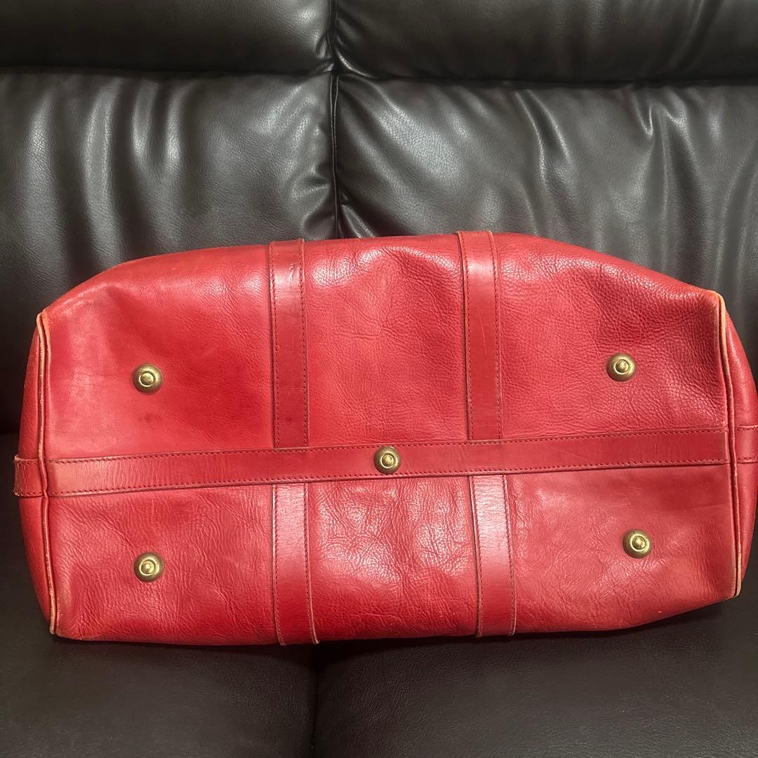 【polo ralph lauren】レザー ボストンバッグ レッド