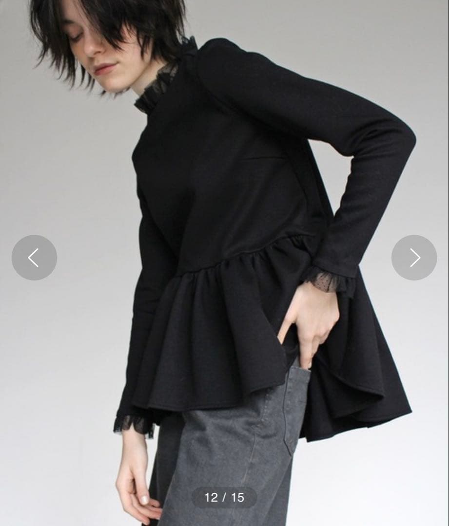 ツルバイマリコオイカワ Queenie ボンディングペピラムトップス free