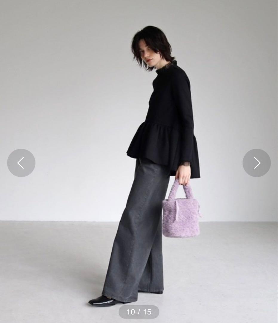 ツルバイマリコオイカワ Queenie ボンディングペピラムトップス free