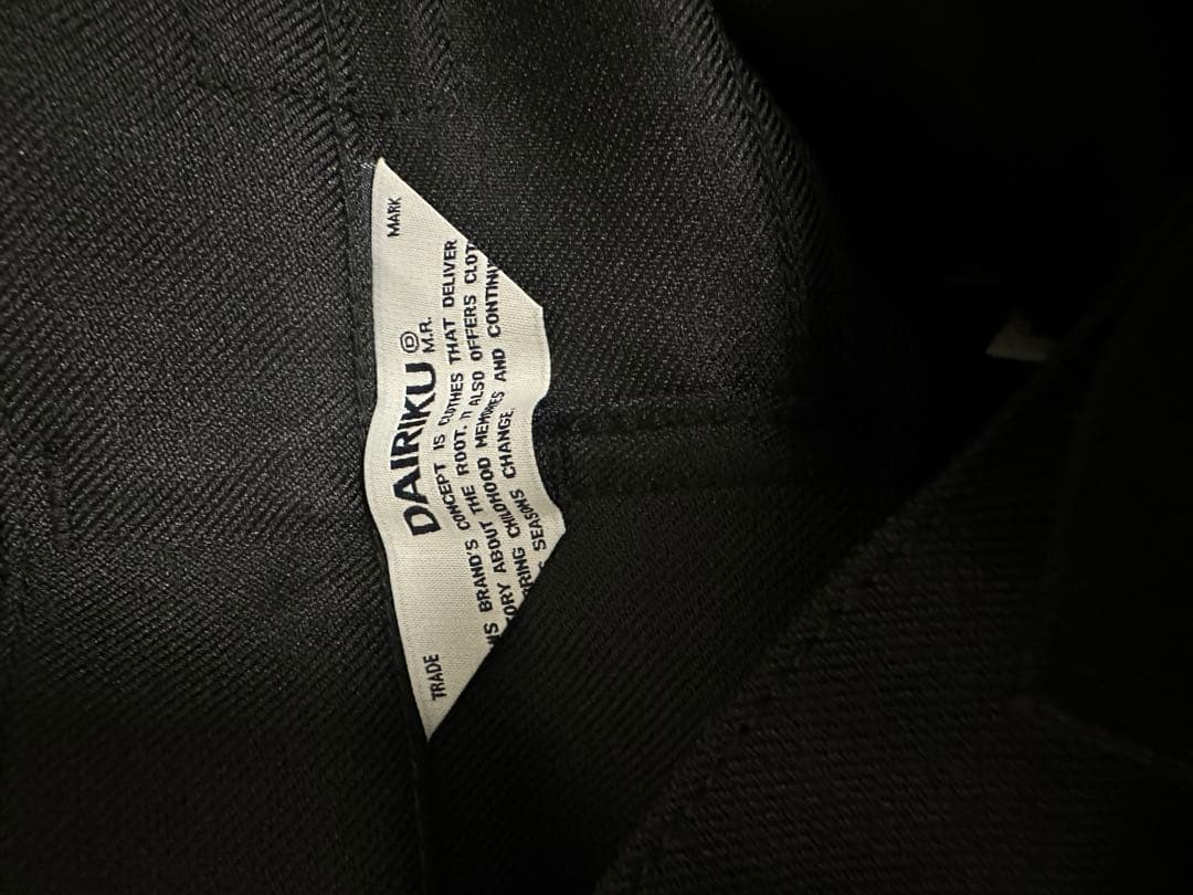 「DAIRIKU 23AW フレアパンツ ブラック 27 新品タグ付き」