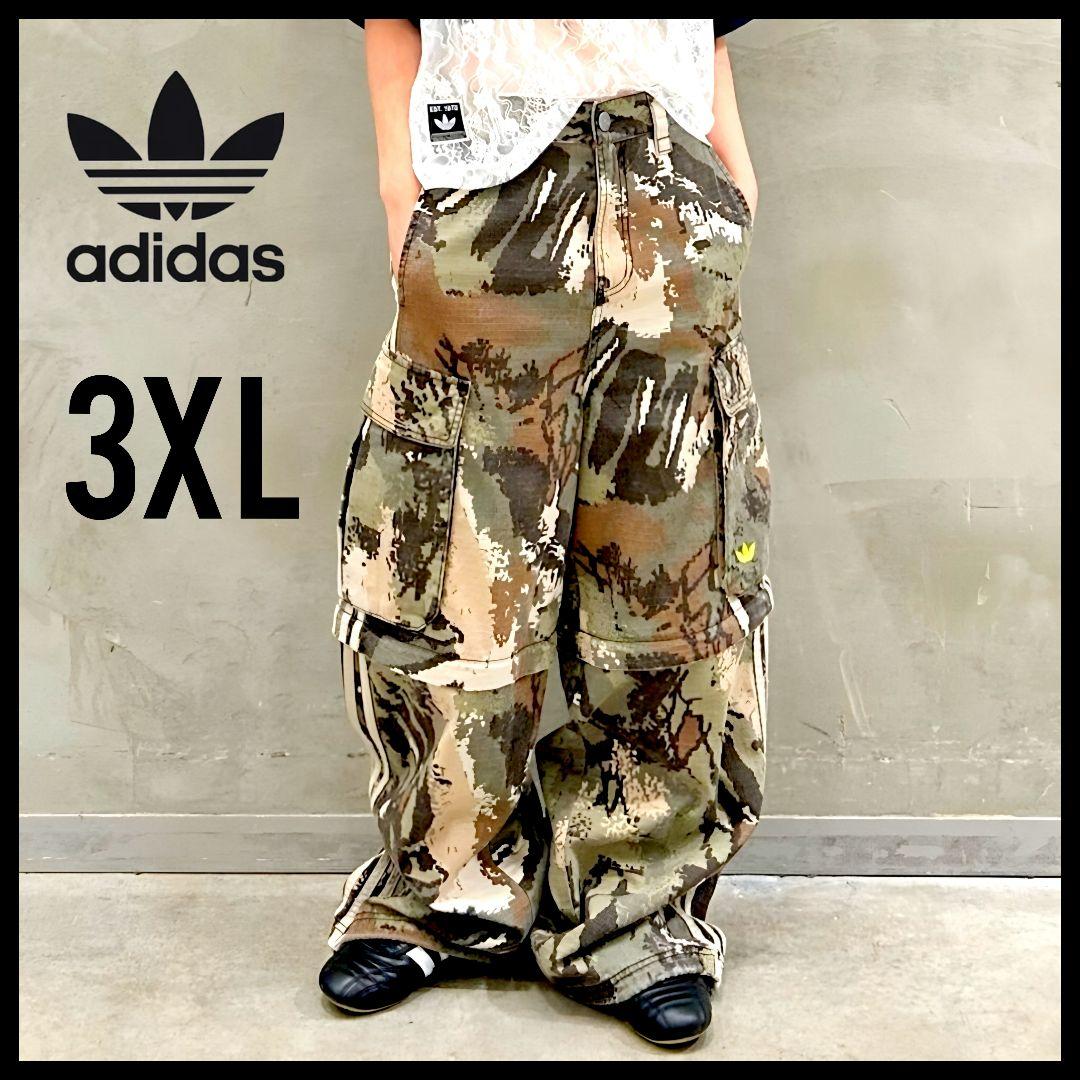 迷彩★3XL★カーゴパンツ★ワイドレッグパンツ★バギーパンツ★ワイドパンツ★男女