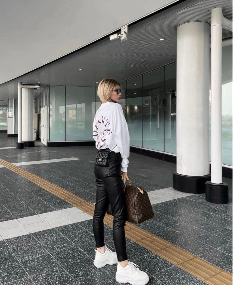 【diante】SYNTHETIC LEATHER SKINNY PANTS