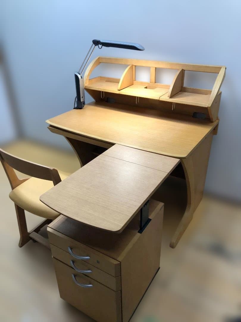 ①デスク　料無料 カリモク 学習机4点セット ナチュラル 勉強机　88321