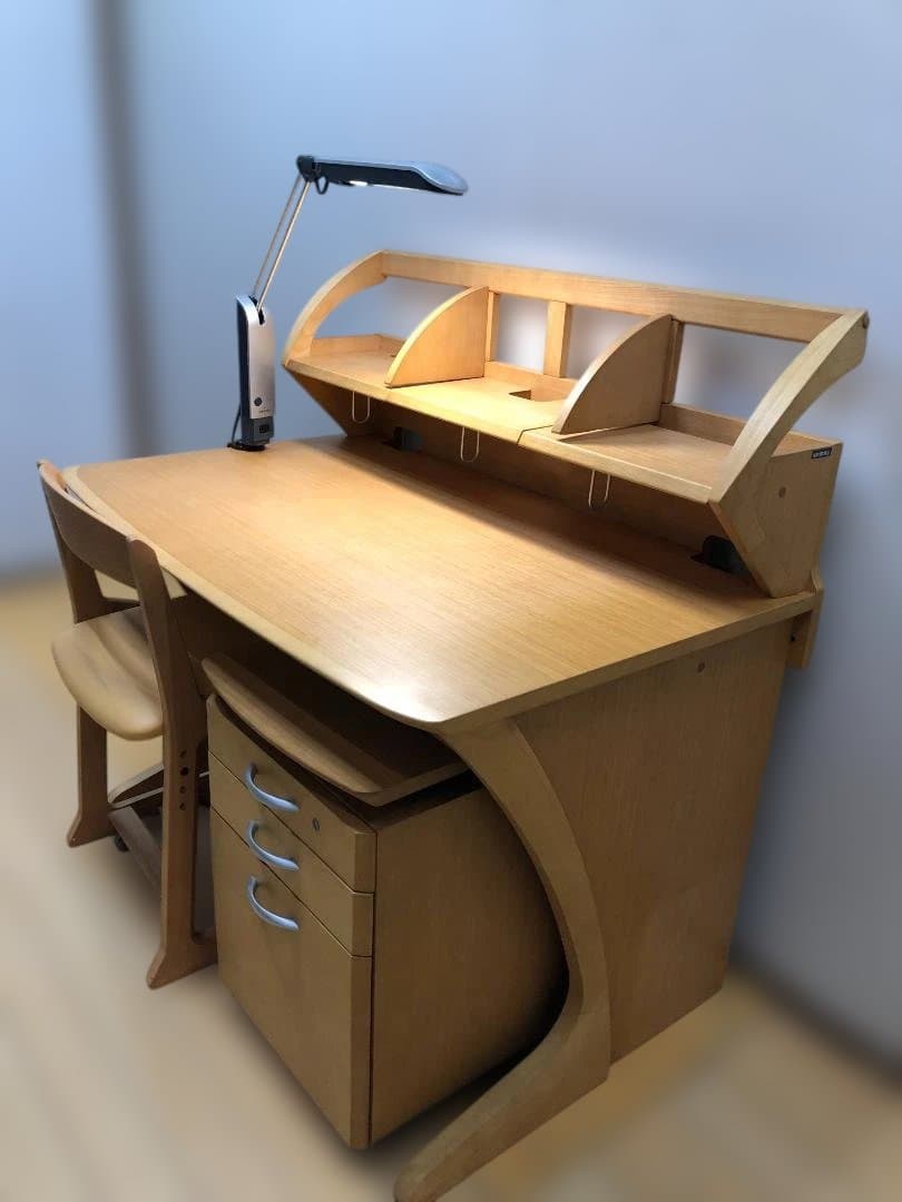 ①デスク　料無料 カリモク 学習机4点セット ナチュラル 勉強机　88321