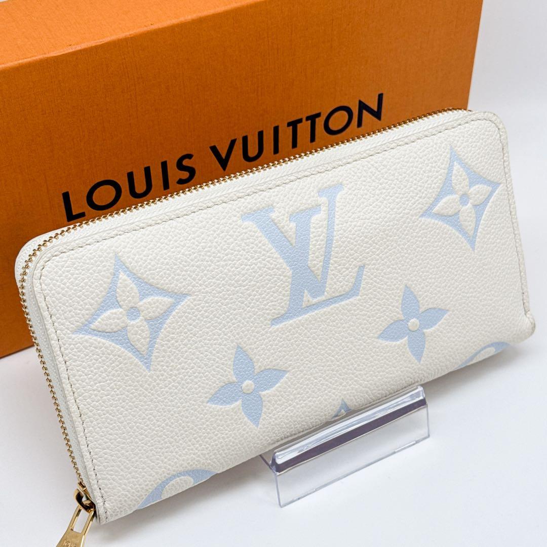 ルイヴィトン モノグラム アンプラント ジッピーウォレット 長財布 バイカラー