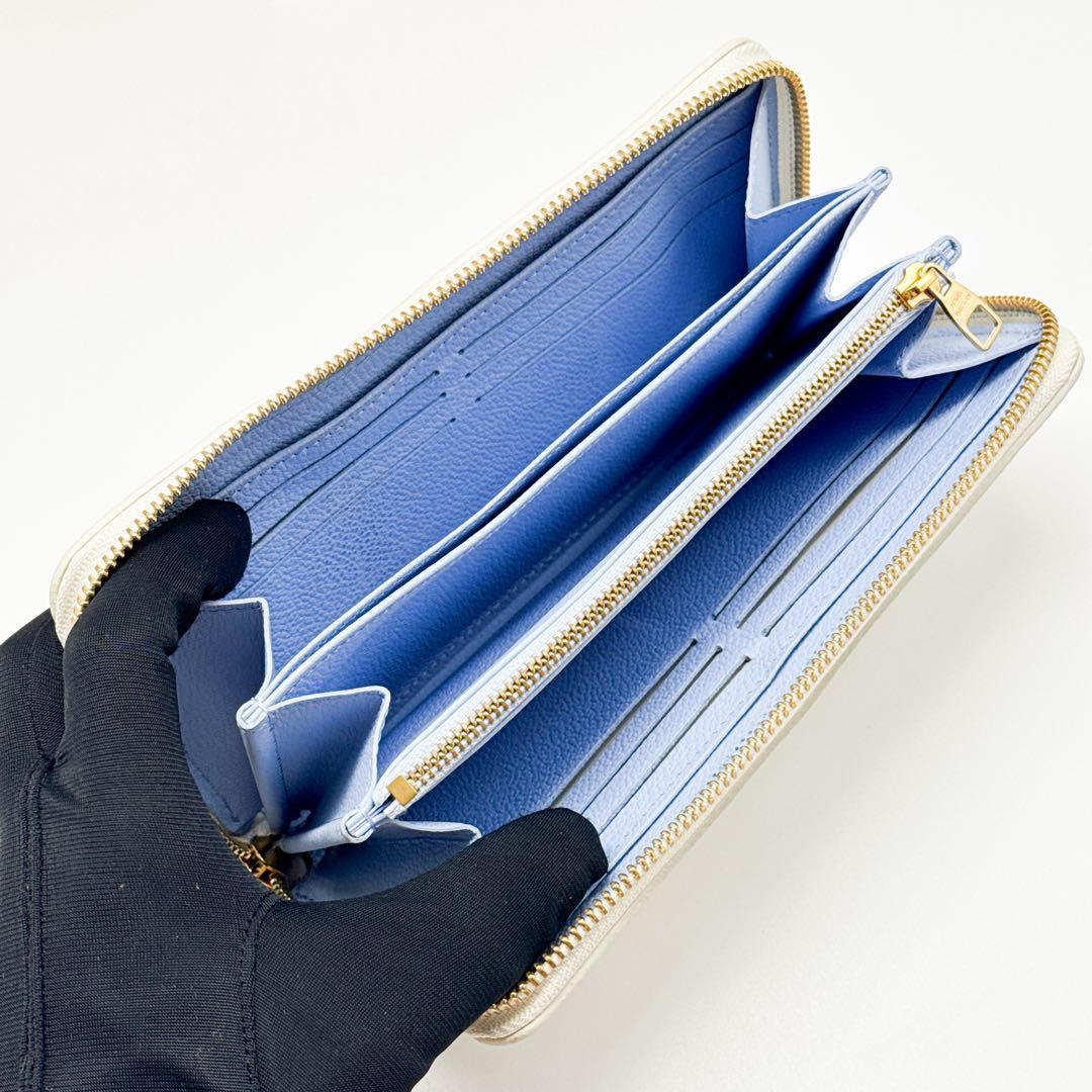 ルイヴィトン モノグラム アンプラント ジッピーウォレット 長財布 バイカラー