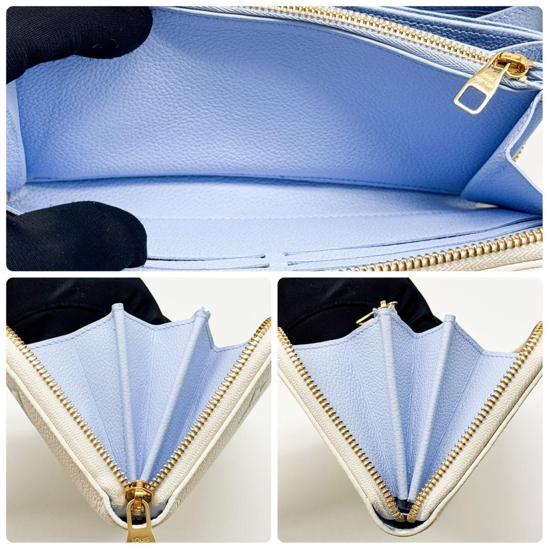 ルイヴィトン モノグラム アンプラント ジッピーウォレット 長財布 バイカラー