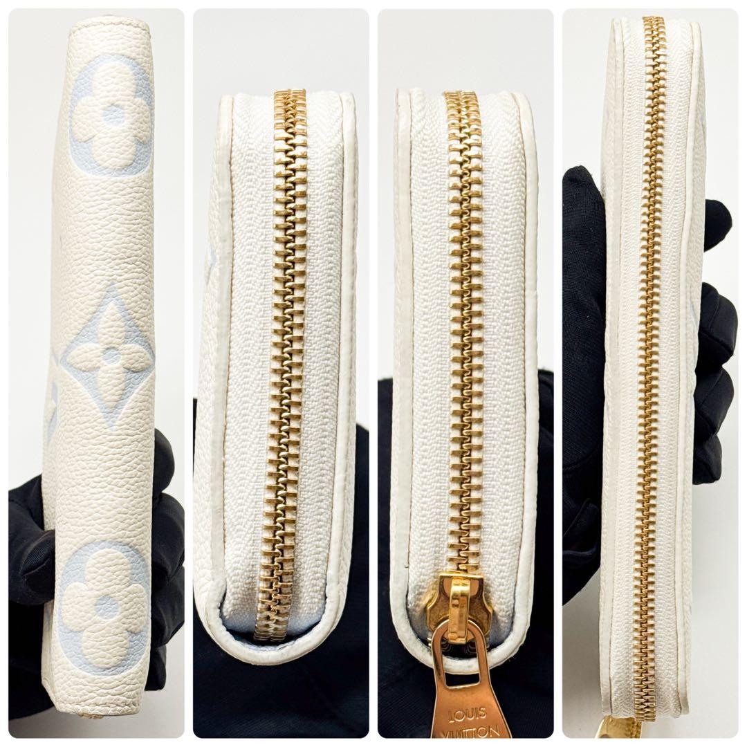 ルイヴィトン モノグラム アンプラント ジッピーウォレット 長財布 バイカラー