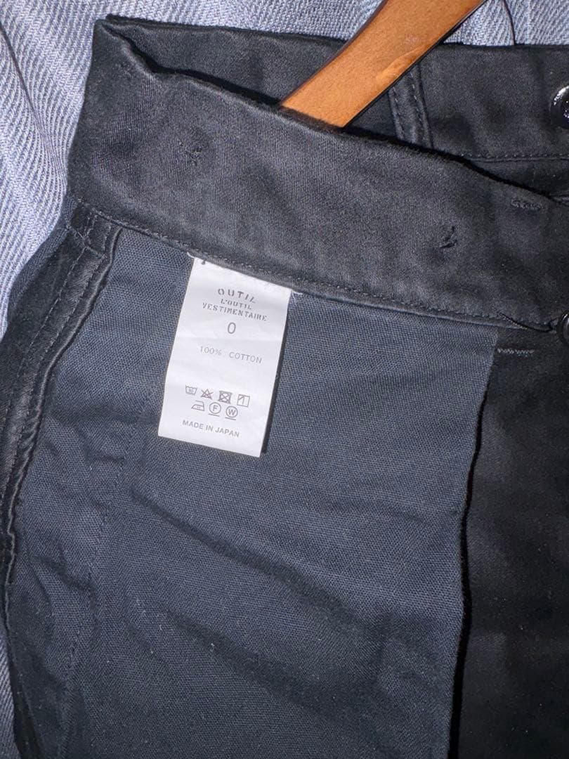【美品】OUTIL PANTALON PLASNE ブラックモールスキンパンツ