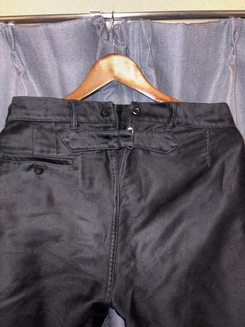 【美品】OUTIL PANTALON PLASNE ブラックモールスキンパンツ