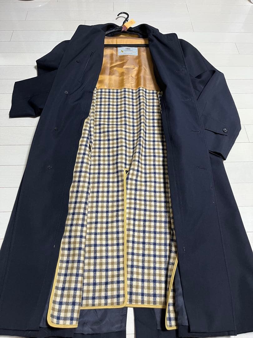 値下げ　Aquascutum ステンカラーネイビー　ライナー付き　XL 防水