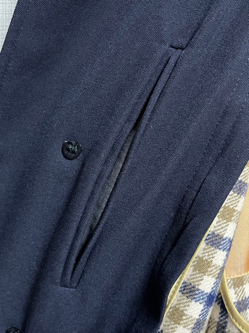 値下げ　Aquascutum ステンカラーネイビー　ライナー付き　XL 防水