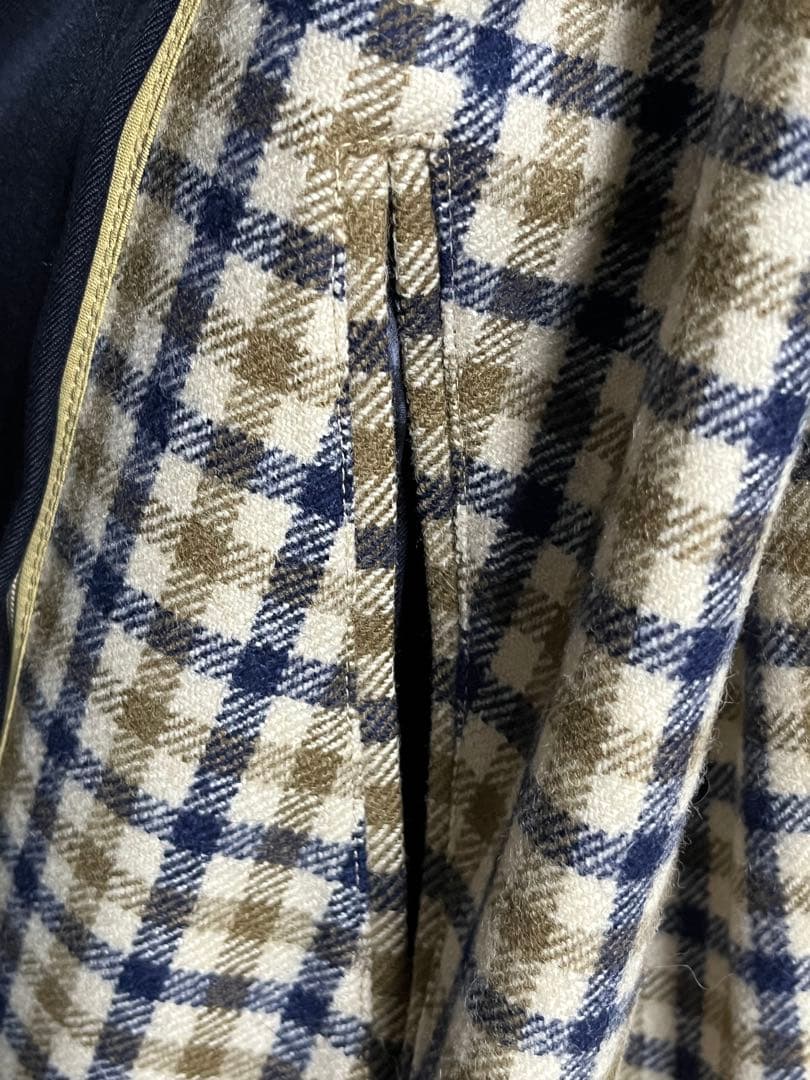 値下げ　Aquascutum ステンカラーネイビー　ライナー付き　XL 防水