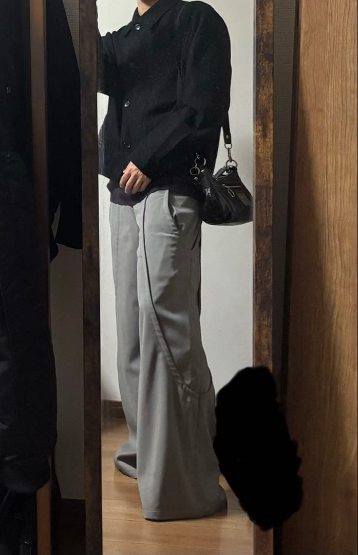 パンツ GOAT ESSENCE TUCK WIDE PANTS gray size2