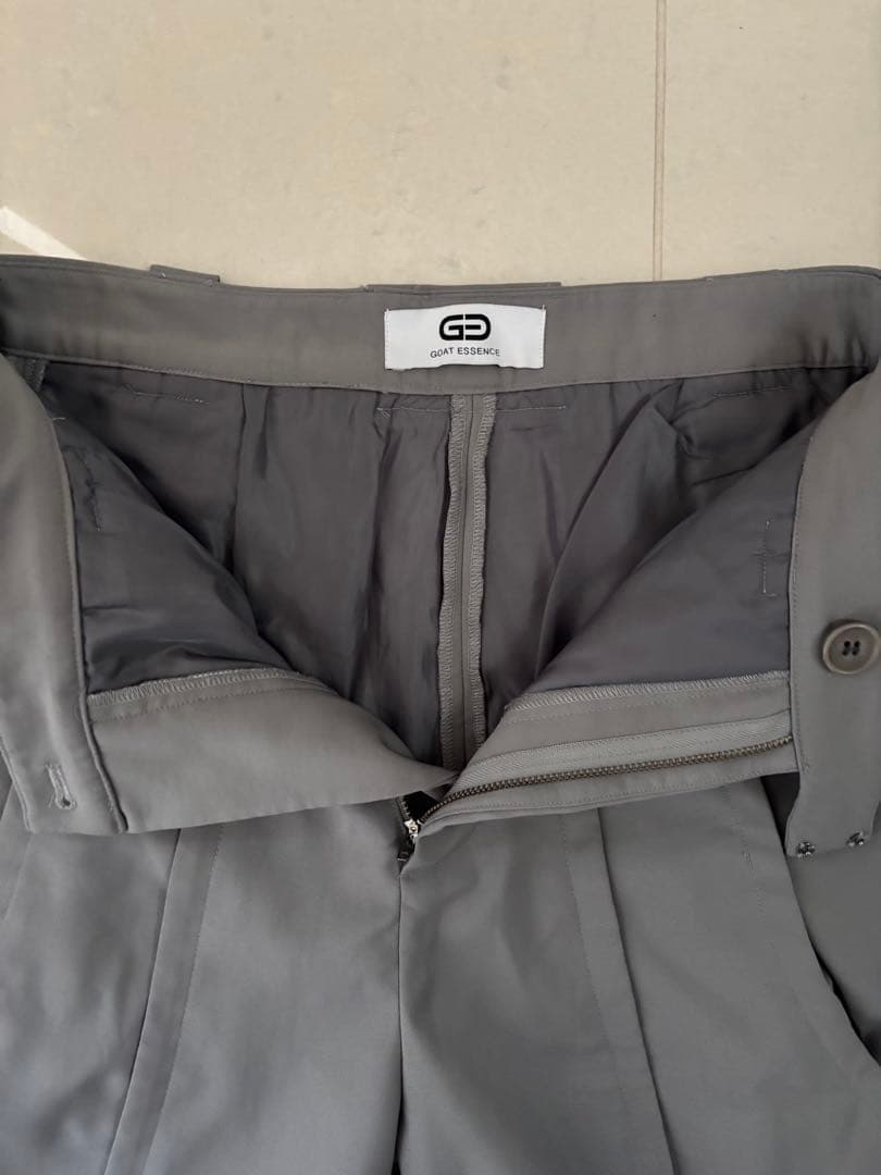 パンツ GOAT ESSENCE TUCK WIDE PANTS gray size2