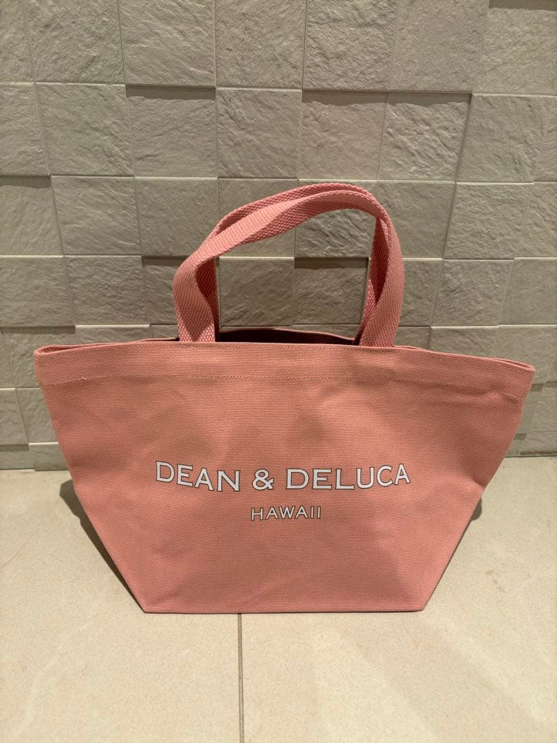 [完売希少】ハワイ限定 DEAN & DELUCA ピンクエコバッグ Sサイズ