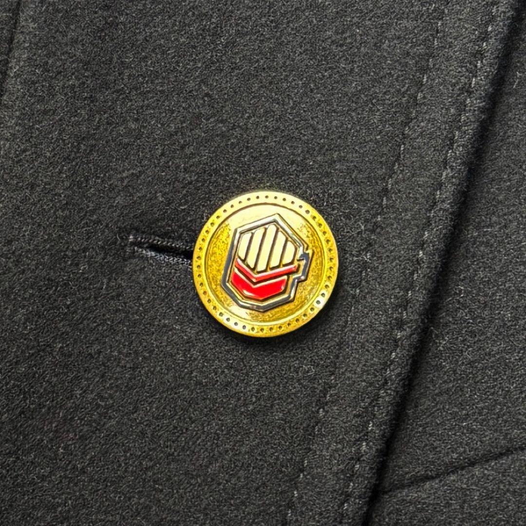 美品♡COACH コーチ ワッペン デザイン 金釦 ボタン ウール コート 黒