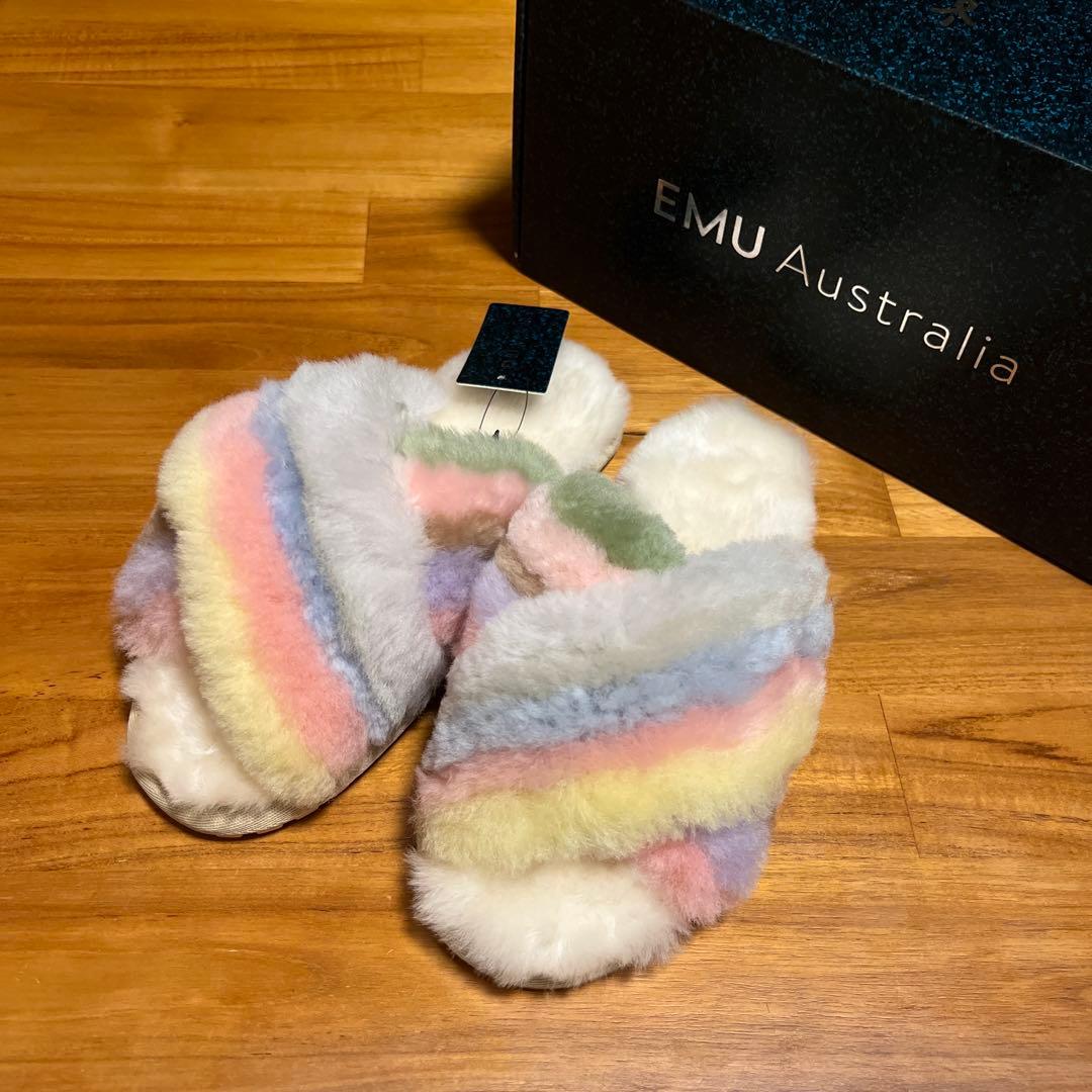 EMU Australia ムートン サンダル レインボー スリッパ
