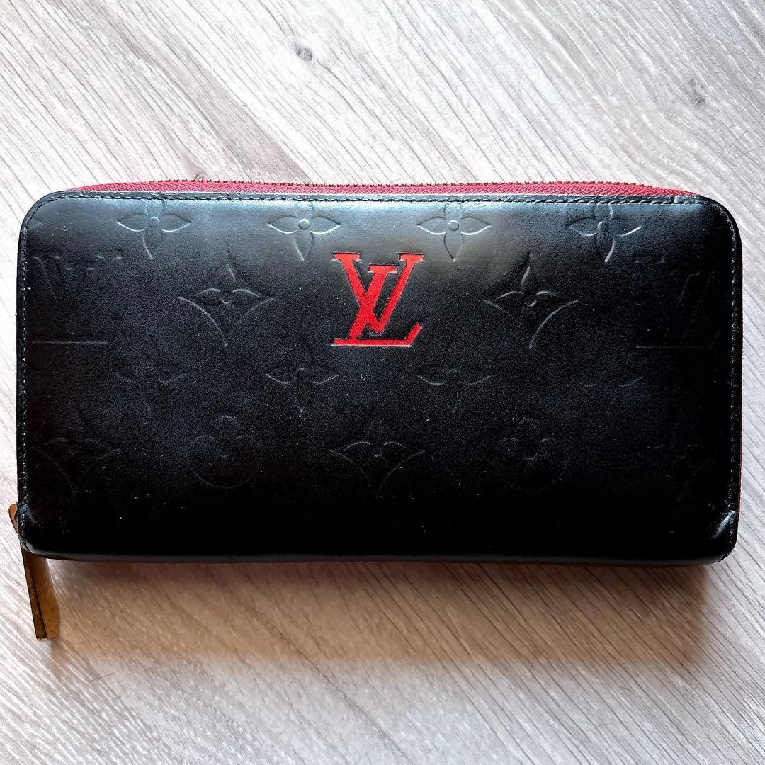 【美品】ルイヴィトン ヴェルニ ジッピーウォレット 長財布 ボルドー 赤 黒