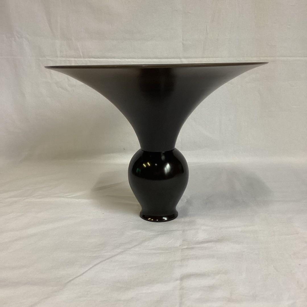 曙作 銅器 花器 池坊/直径28.5cm×高さ21.3cm