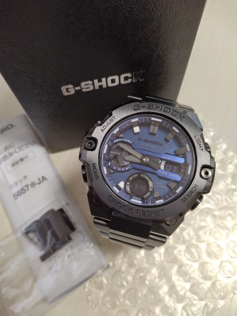 （60）【極美品】G-SHOCK GST-B400BD　ブルー ブラック