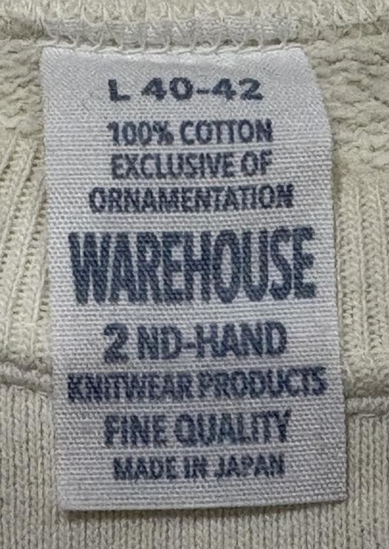 ＊WAREHOUSE ベートーヴェン 2ND-HAND セコハン トレーナー L