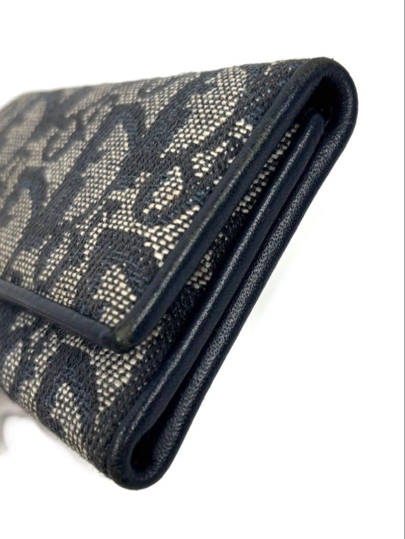 クリスチャンディオール　トロッター　6連キーケース　ネイビー　MC0023