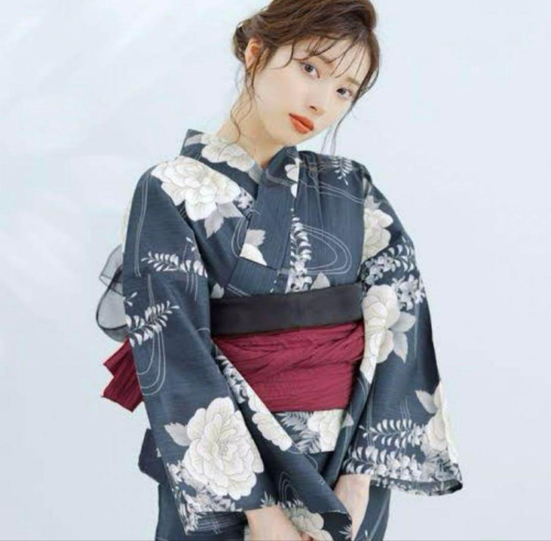 dita 浴衣　凪の藤ながれ