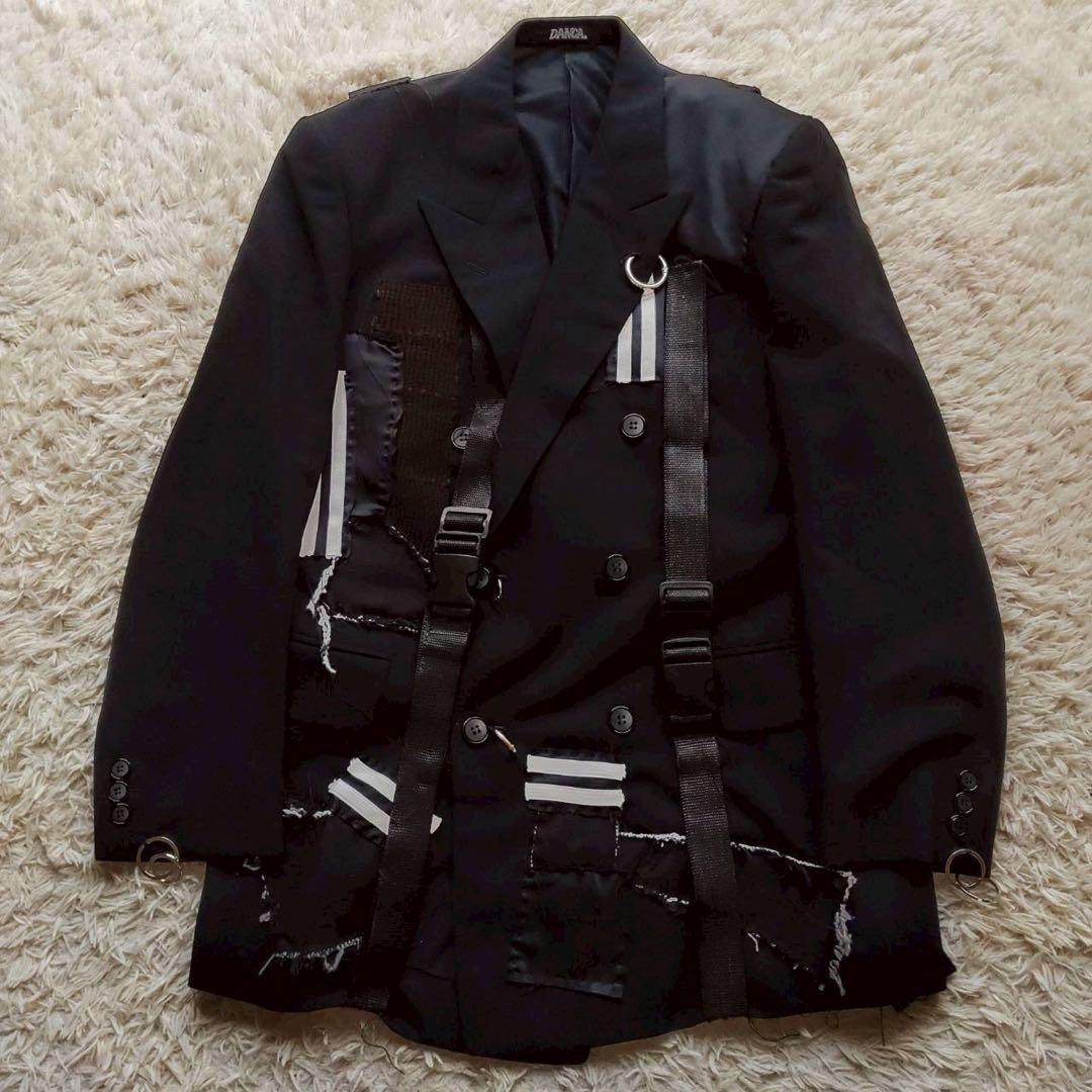 Original 再構築 刺子 デニム ジャージ ギミックテーラードジャケット