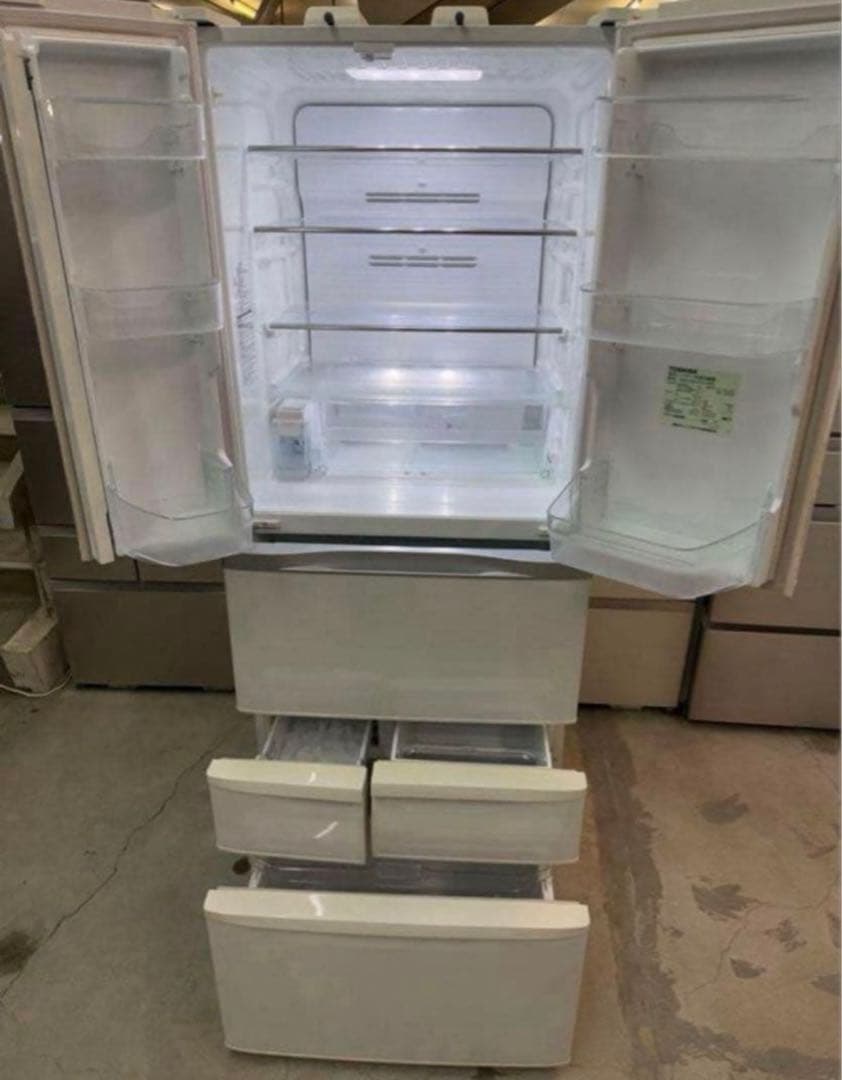 2014年式510L TOSHIBA 冷蔵庫 GR-G51FX(WS)