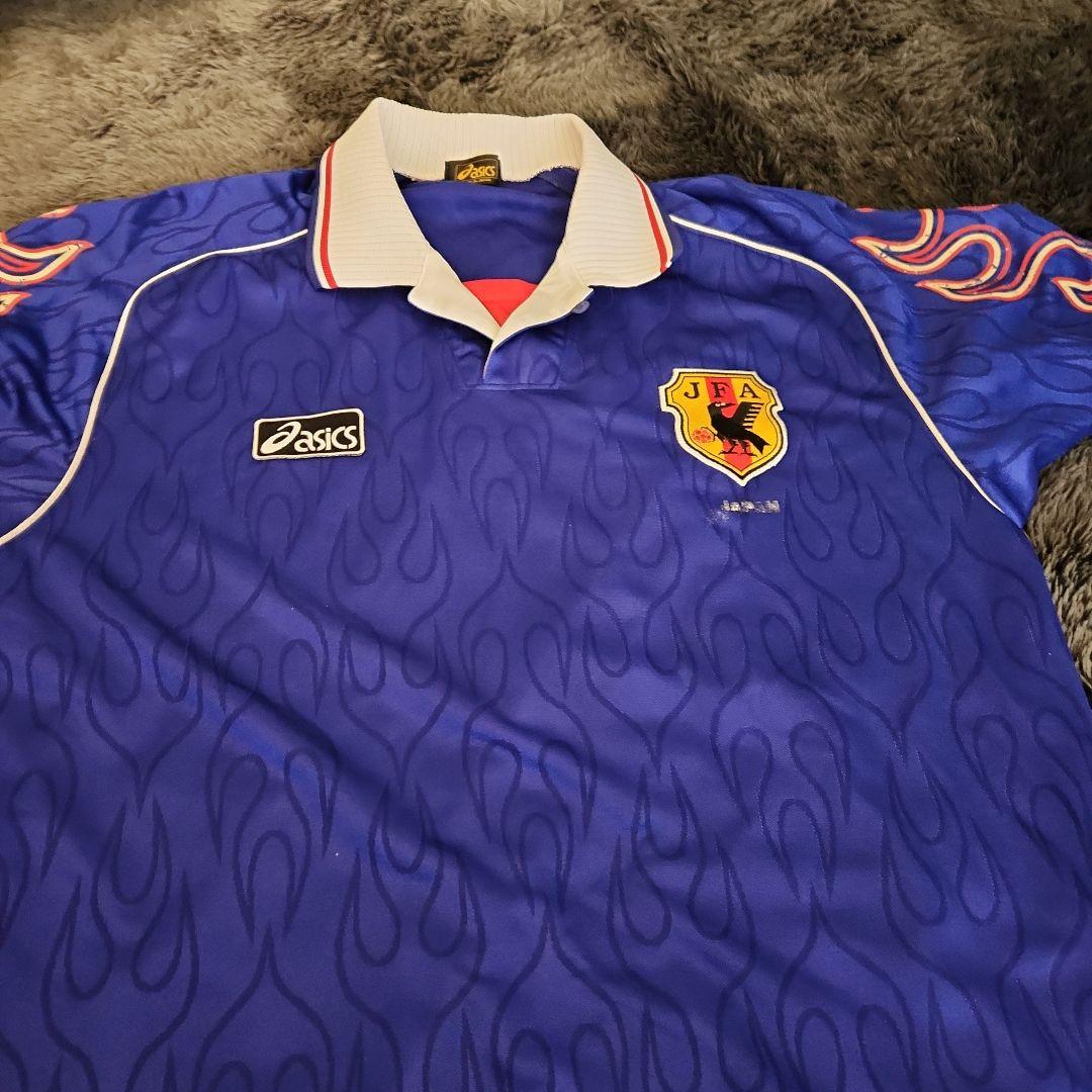 asics 日本代表 サッカーシャツ　フランスW杯　日本代表初出場時ユニフォーム