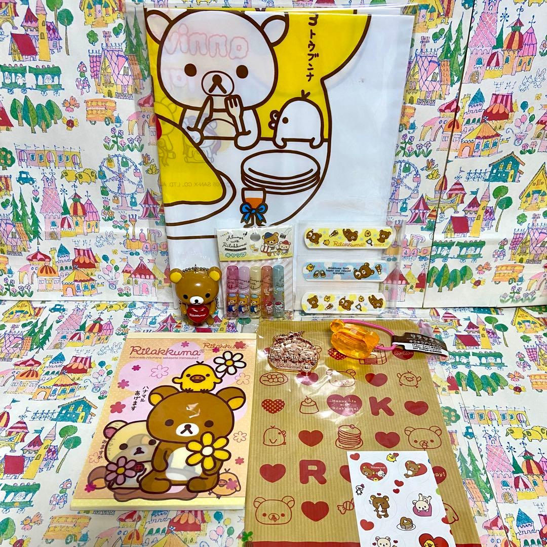 リラックマ まとめ売り マリンルックセーラーぬいぐるみXL ボンジュール食器他