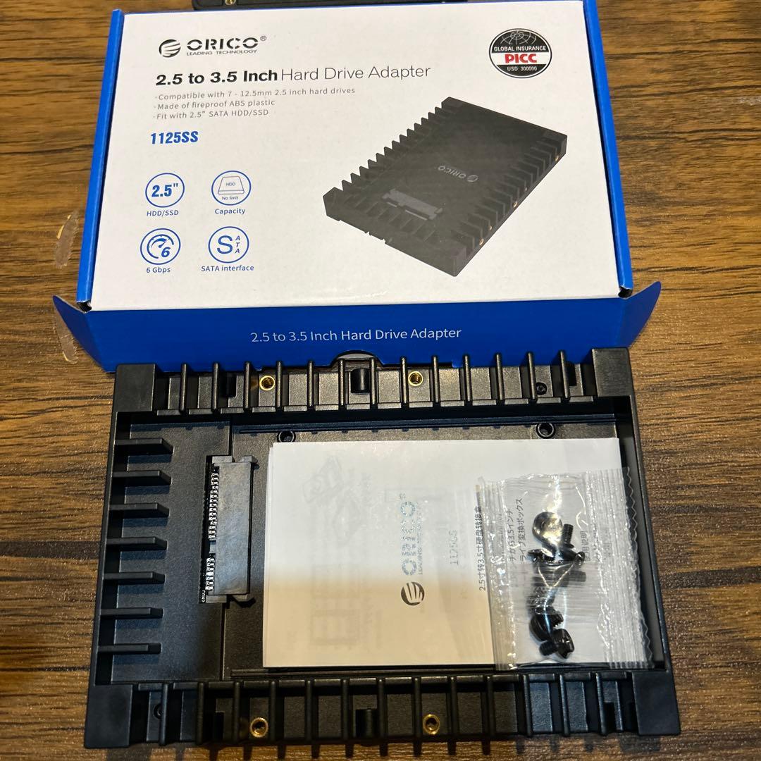 KingSpec 2TB SSD + 2.5インチから3.5インチアダプター