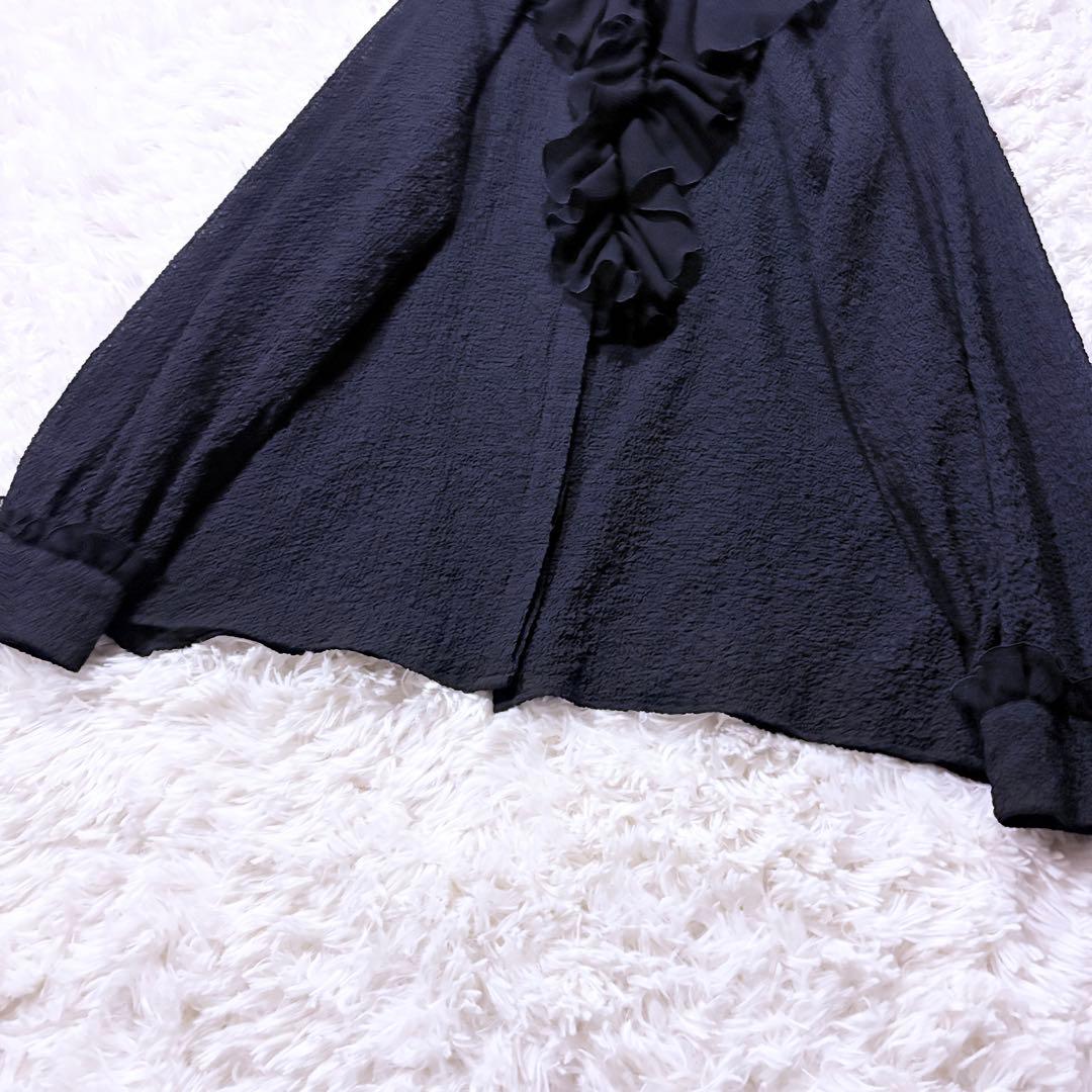 美品★23AW イエナ ボリュームカラーブラウス ブラック