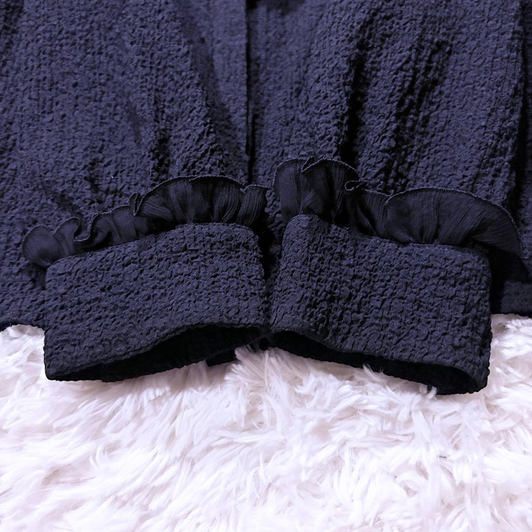 美品★23AW イエナ ボリュームカラーブラウス ブラック