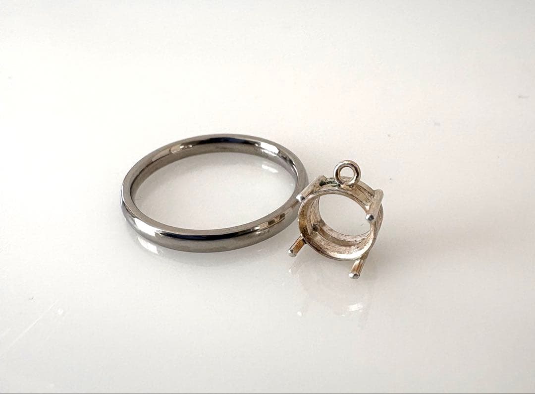 大特価K18WG 支給石　6本爪ピアスプレス+K18WGダブルロックキャッチ大