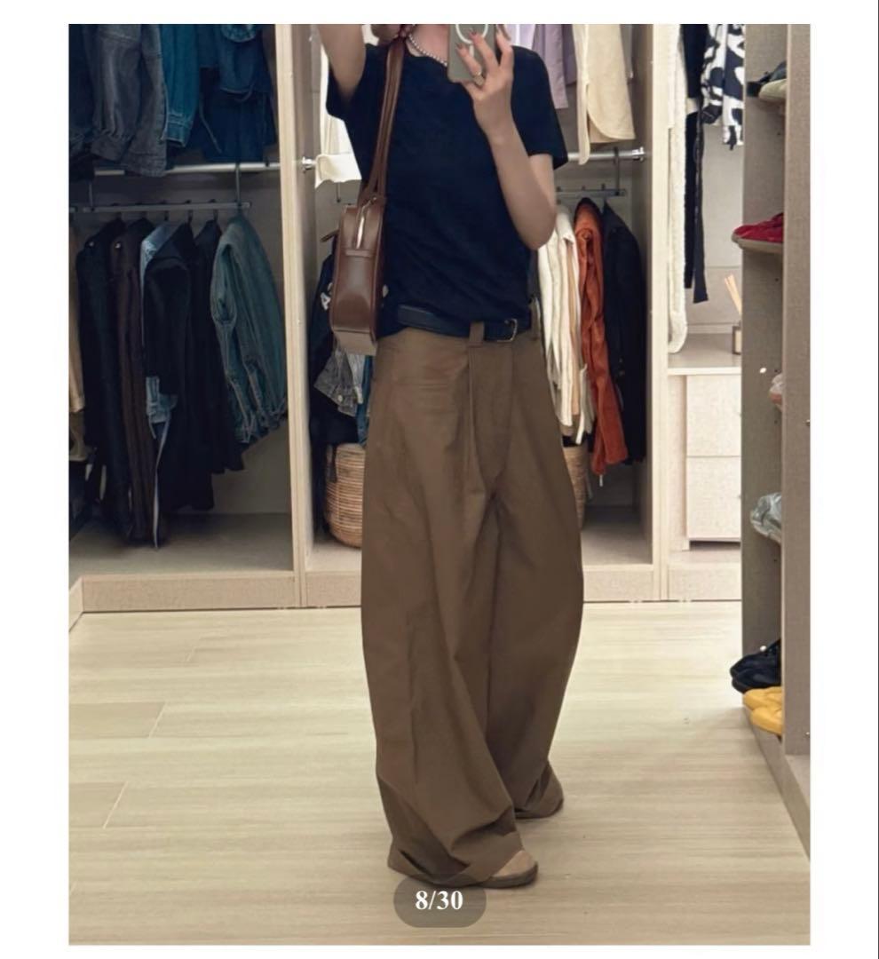 fashiruワイドチノスラックス