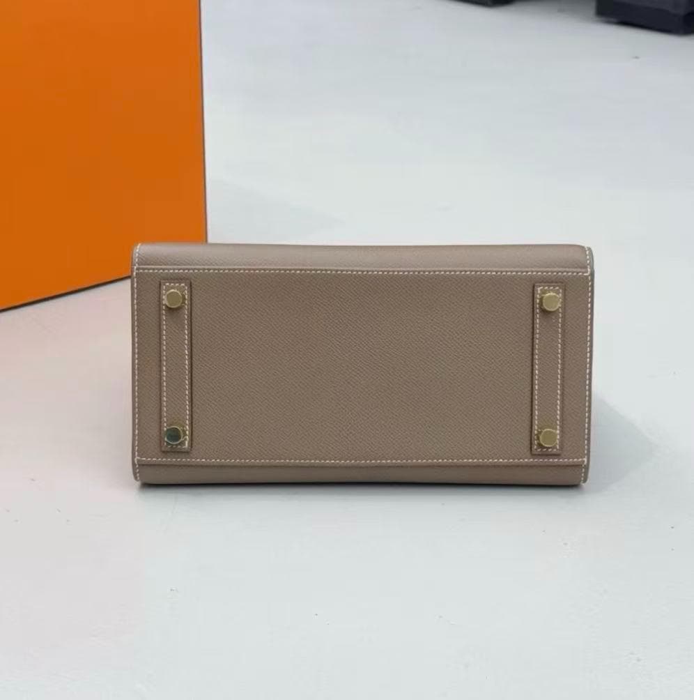 希少✨ 状態良好 バーキン スタイル ベージュ ハンドバッグ ゴールド金具