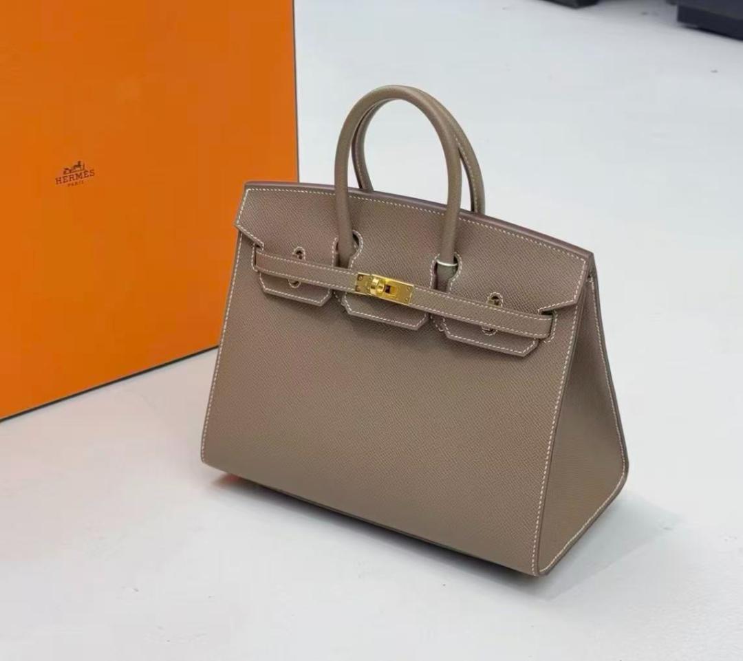 希少✨ 状態良好 バーキン スタイル ベージュ ハンドバッグ ゴールド金具