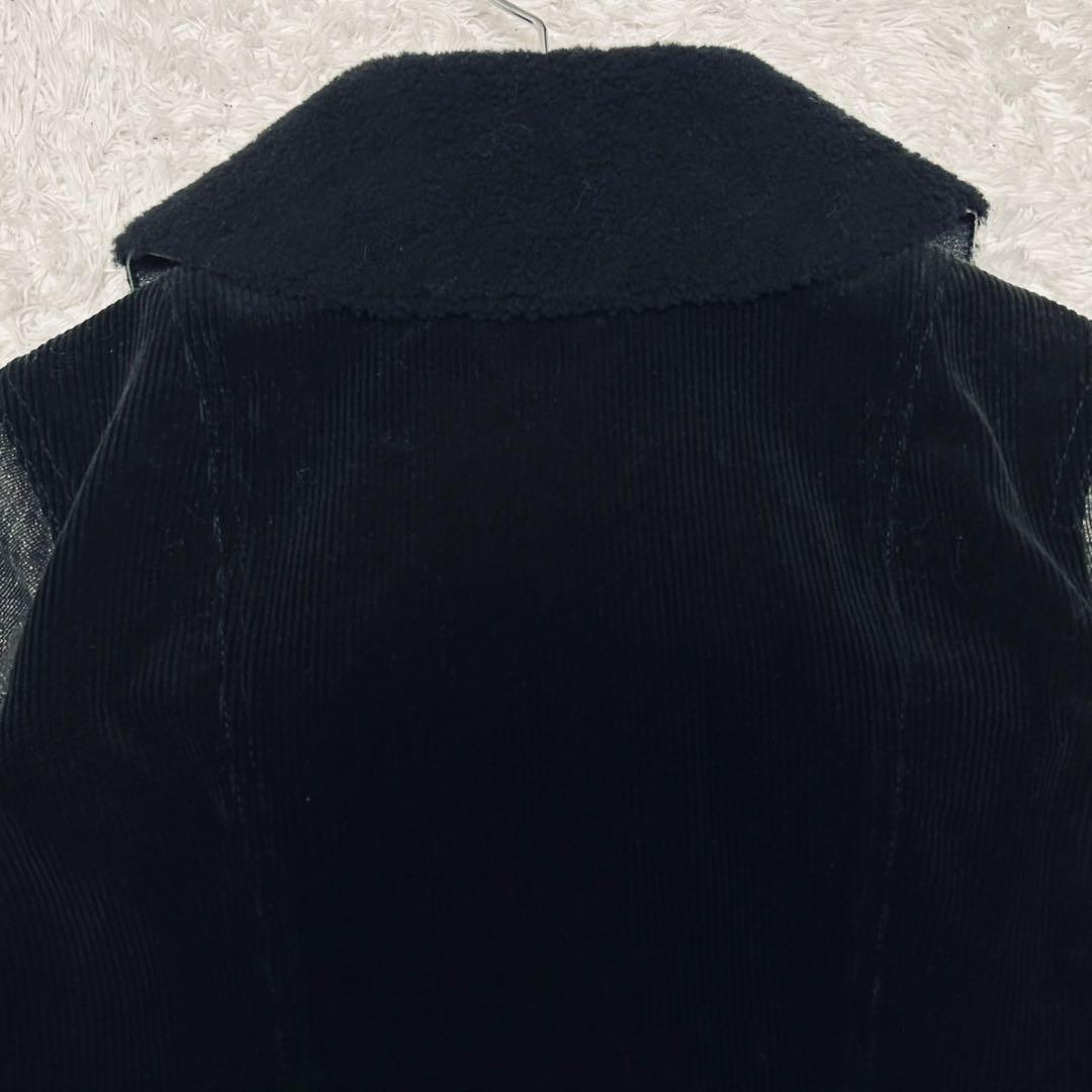 美品 EPOCA ブラックデニム レザー ジャケット ライダース 切替 ボア