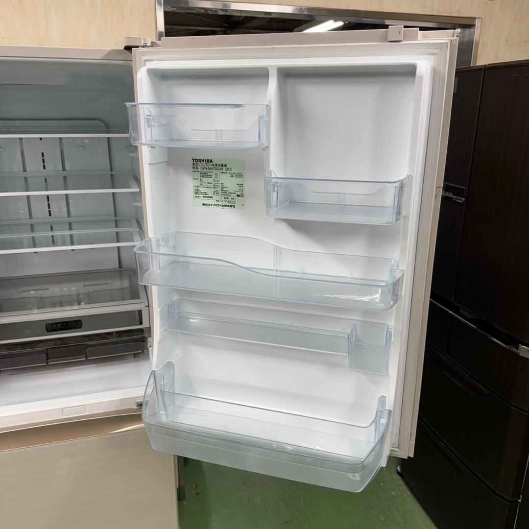 89 関東配送　冷蔵庫　大型　400L〜500L 右開き　美品　自動製氷機付