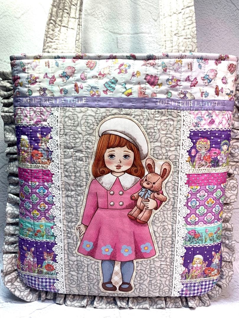 フリルバッグ ポーチ 2点セット ビッグコラコラ ジョリーフルール 女の子 白