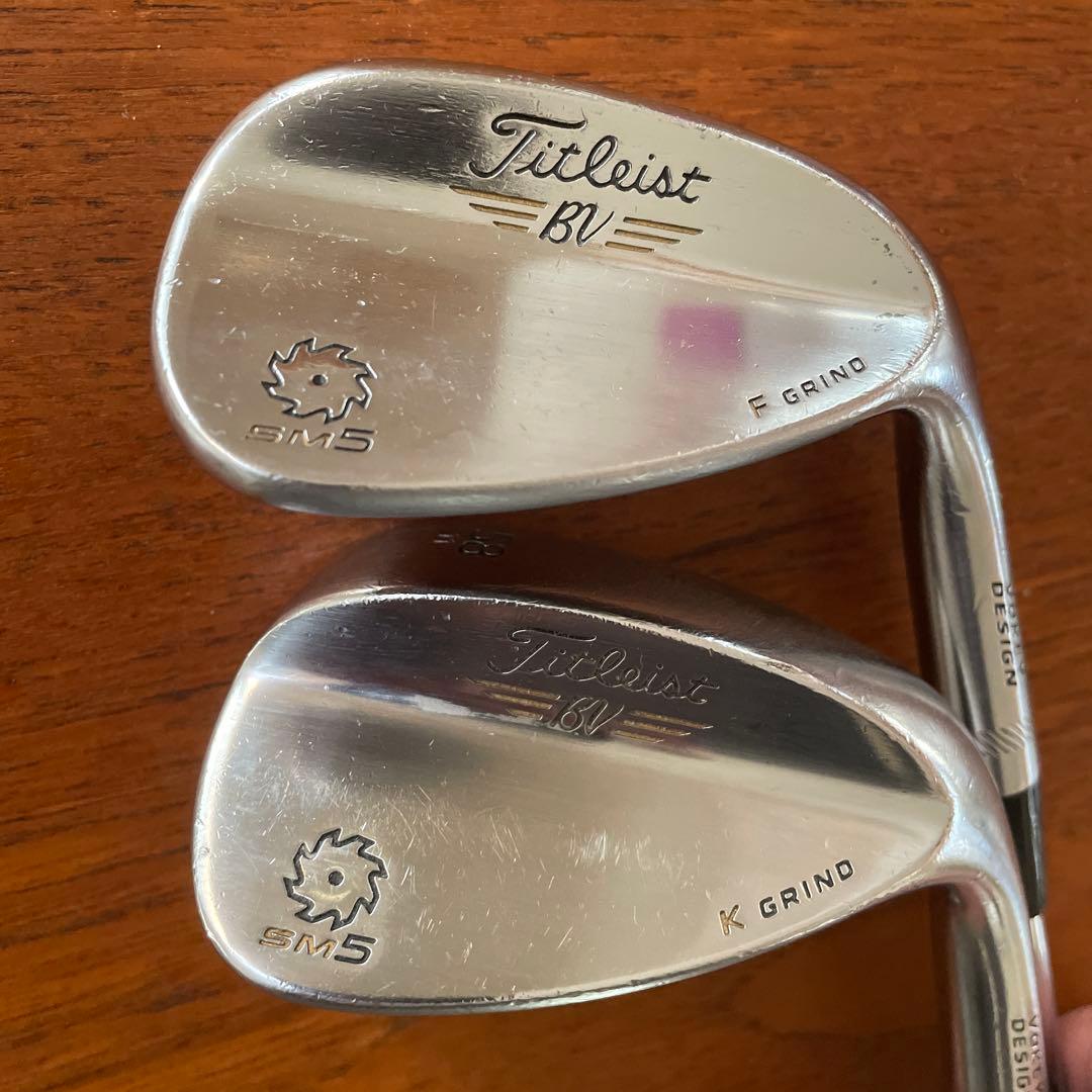 ボーケイウェッジVokey SM5 52°と58°の2本セット、モーダス120S